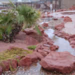 Southern Utah backyard stream water feature